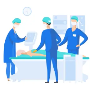 Illustration of a surgery being performed